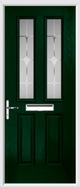 2 Panel 2 Square Composite Door sandblast glass