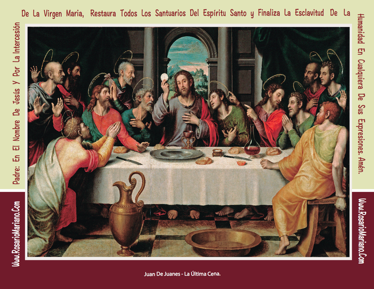 PLANTILLA QUINTO MISTERIO LUMINOSO: LA INSTITUCION DE LA EUCARISTIA - LA ESPADA DEL ESPIRITU SANTO: LA PALABRA DE DIOS Y LA ESPADA ESPIRITUAL DE LA VIRGEN MARIA: EL SANTO ROSARIO; FUNDIDAS CON LA ORACION DE CORAZON DE ROSARIO MARIANO