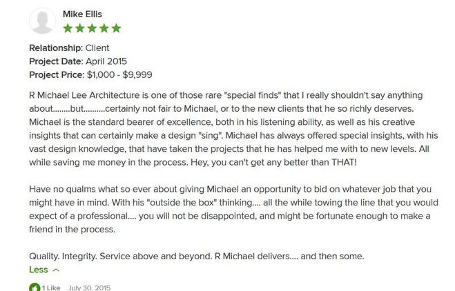 Mike Ellis Houzz 5 Star Review