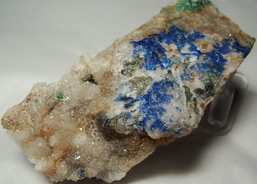 LINARITE, QUARTZ, BROCHANTITE, GALENA - Sunshine no. 3 Adit, Blanchard Mine (Portalas-Blanchard Mine), Bingham, Hansonburg District, Socorro County, New Mexico, USA - ex Parker minerals