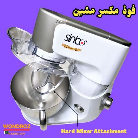 Best Stand Mixer Machine in Pakistan. It has four attachments for dough kneading, pizza dough mixing, food beater or electric whisk and meat mincer