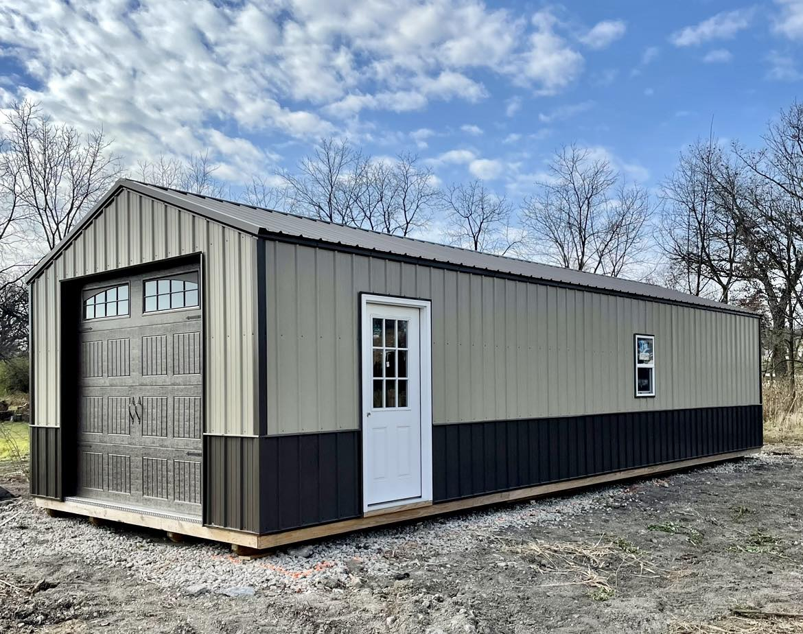 Portable shop garage metal