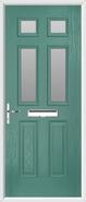 2 Panel 4 Square Composite Door obscure glass