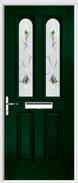 2 Panel 2 Arch Composite Door fusion art glass