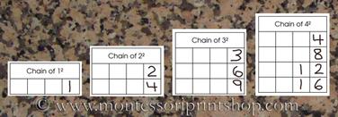 Montessori Bead Chain Notation Paper - Montessori Print Shop