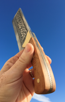 How to easily make a DIY Celtic Cleaver knife with etched spine. FREE step by step instructions. www.DIYeasycrafts.com