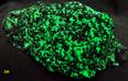 fluorescent WILLEMITE, CALCITE with FRANKLINITE - Franklin Mine, Franklin, Franklin Mining District, Sussex County, New Jersey, USA