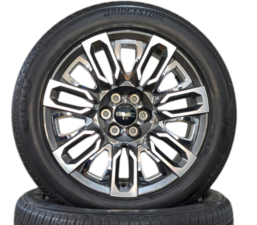 TAKEOFF 6 LUG 22" GMC DENALI ULTIMATE WHEELS WITH 275/50R20 BRIDGESTONE ALENZA AS2