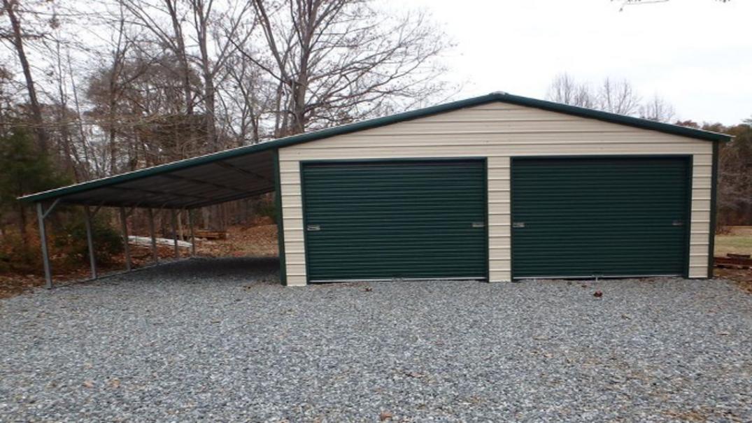 20x25 Garage With A 12 Lean To And Two 8x8 Garage Doors This