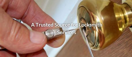 Locksmith fixing a lock.