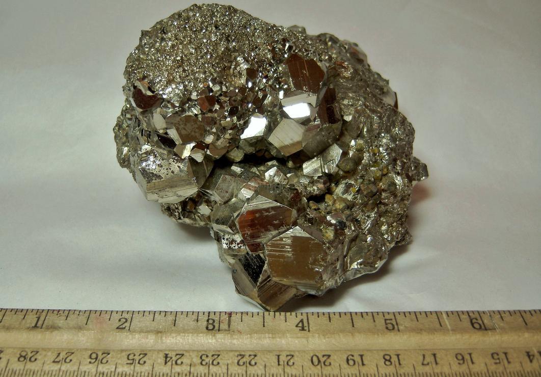 Golden pyritohedral Pyrite crystals, galena, quartz, Huanzala Mine, Huallanca District, Dos de Mayo Province, Huanuco Department, Peru, ex Rutgers Geology Museum