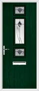 3 Square Strip Composite Door monza glass