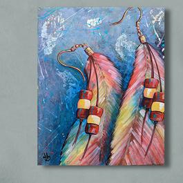 earring painting, jewellery, fashion earrings, large painting