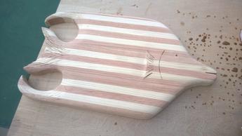 DIY Fish Shaped Butchers Block Nautical Cutting Board 1 