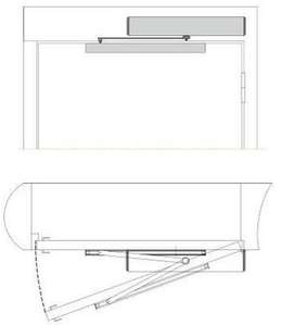 swing door pull arm