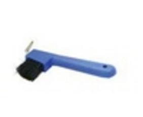 7" Hoof Pick With Brush - Blue or Red