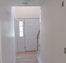Foyer painted a cream color.
