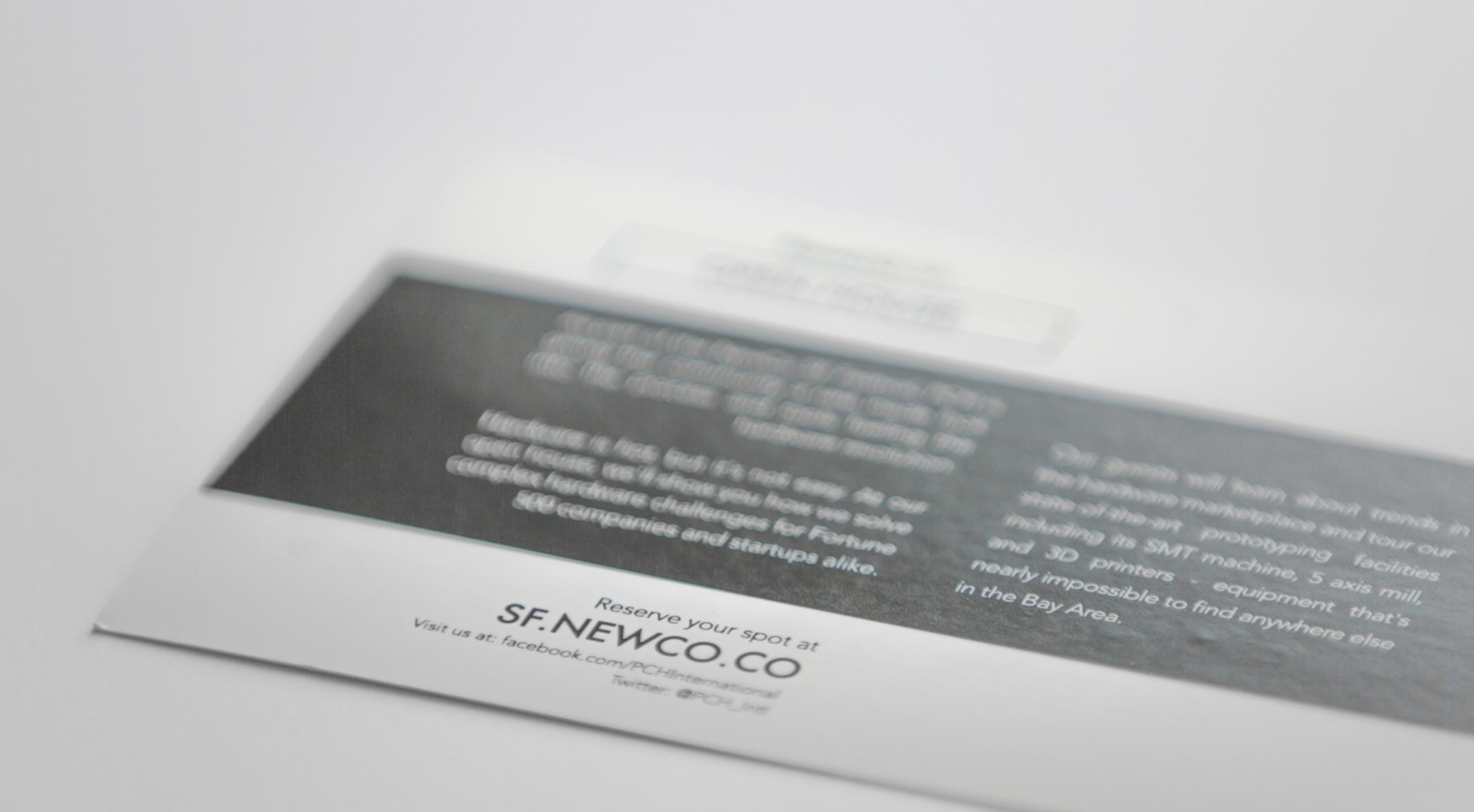 newco sf flyer graphic design printed media