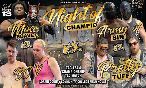 Tag Team Championship - Moe Suave vs BCV vs Army of Sin vs Pretty Tuff (c)