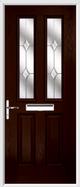 2 panel 2 square composite door jewel glass