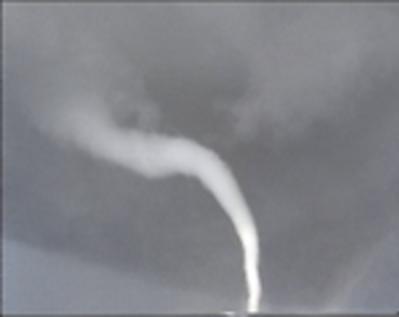 White tornado in Mulvane, Kansas with tour guest