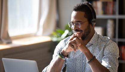 Image of a virtual meeting attendee