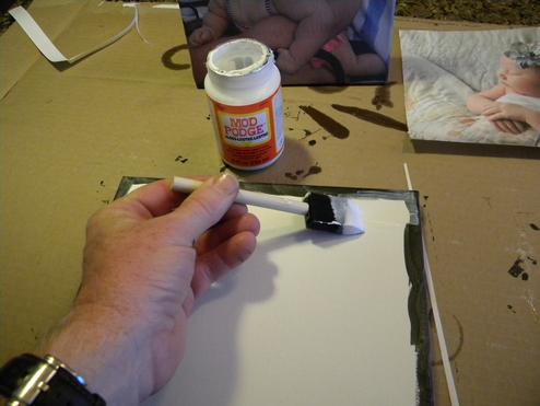 DIY Photo Transfer on Canvas ( Mod Podge) 