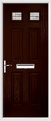 4 Panel 2 Square Composite Door regal corenet glass