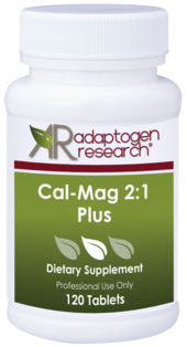 Adaptogen Research - Cal-Mag 2:1 Plus supplies calcium citrate, a highly absorbable, well-tolerated source of calcium, balanced with magnesium in a 2:1 ratio - 120 Tablets