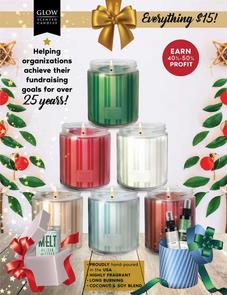 Glow Scented Candles $15 Fundraiser Brochure