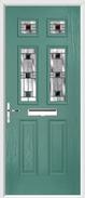 2 Panel 4 Square Composite Door aspen glass