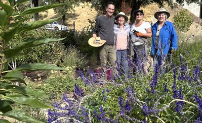Community Pride Volunteers Workday at Placerville Pollinator Paradise Project Designed and Cared for by Andrew Hibben. Placerville, California. Photo by Kathi Lishman