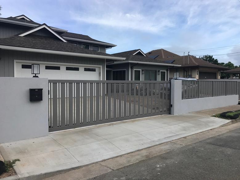 entrance gate oahu, Island Style Gates, gates Hawaii, Aluminum gates Hawaii, Driveway gate Honolulu, Pedestrian Gates Hawaii