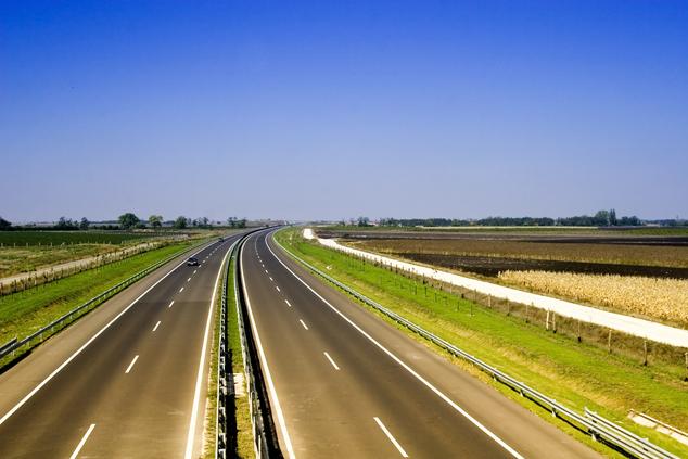 cars on an open highway