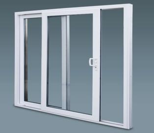 UPVC patio door with sidelights