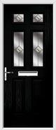 2 Panel 4 Square Composite Door fusion glass