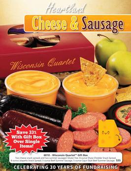 Cheese and Sausage Fundraising Idea with cheese spread