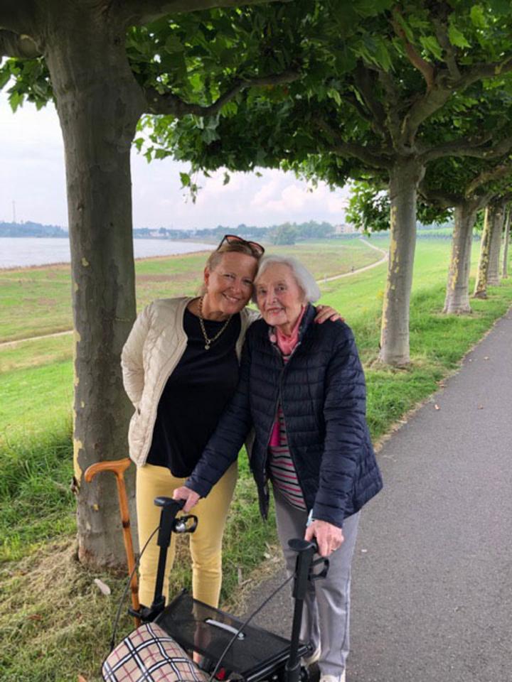 Silke Heine and her Mom in Germany