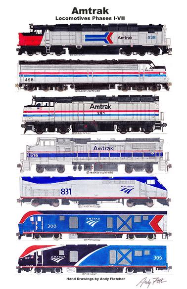 Amtrak Posters, Matted Prints, Magnets, etc.