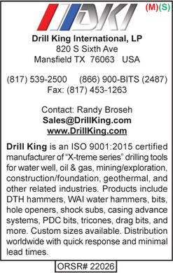 Hammers, Drill King International