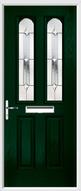 2 Panel 2 Arch Composite Door regal diamond glass