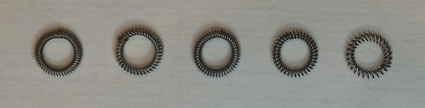 Different configurations of canted coil springs can provide different connecting forces.