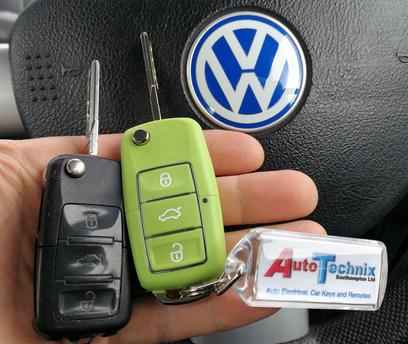 Volkswagen remote flip key replacement in green