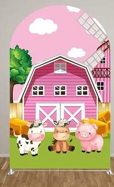 PINK FARM BACKDROP ARCH COVER