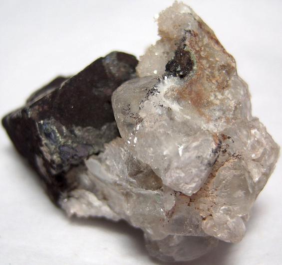 GALENA, QUARTZ, fluorescent FLUORITE, ANGLESITE - Blanchard Mine (Portalas-Blanchard Mine; Portales-Blanchard Mine; Hansonburg Lead mine; McCarthy Lead mine), Bingham, Hansonburg District, Socorro County, New Mexico, USA - ex Parker Minerals