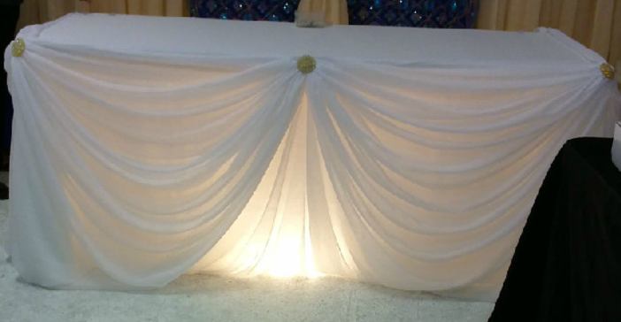 HEADTABLE DRAPING