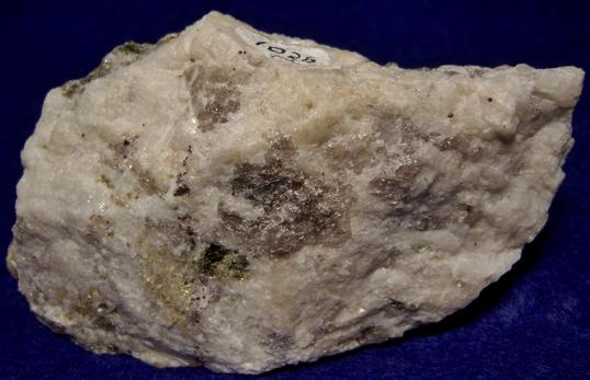 fluorescing Opal-AN Hyalite, Almandine garnet, Smoky Quartz, Muscovite mica, Albite, Spruce Pine, Spruce Pine District, Mitchell County, North Carolina, USA