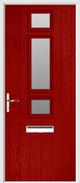 3 Square Strip Composite Door obscure glass