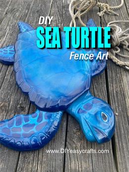 Sea Turtle Fence Art