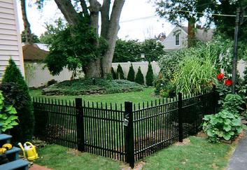 A great cedar wood fence built by All American Fence company and contractor